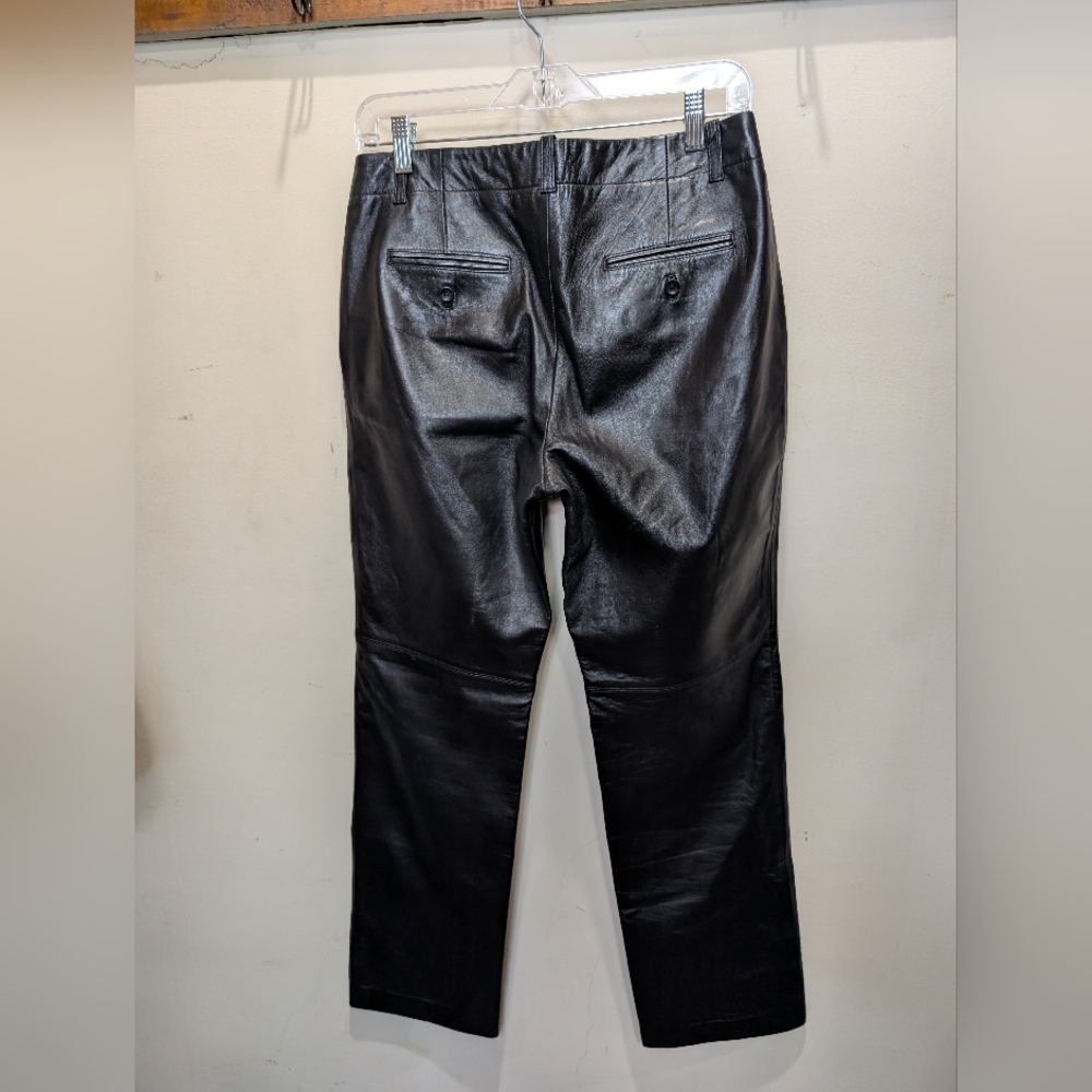 Tommy Hilfiger Black Leather Pants - Picture 7 of 13